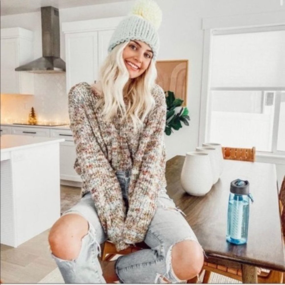 Free People Highland V-Neck Sweater